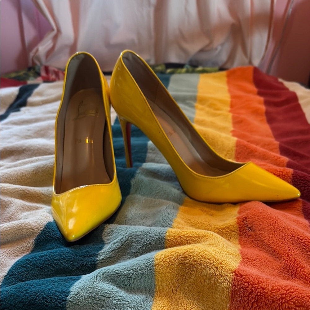 Christian Louboutin Yellow Stiletto Heels